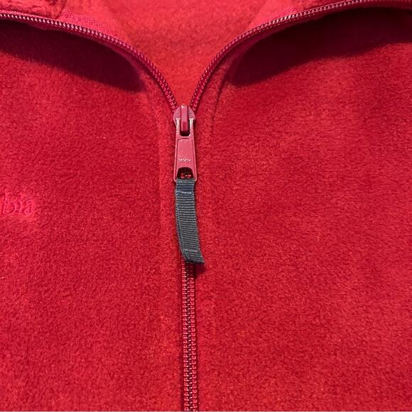 Columbia Women’s Red Fleece Fast Trek II Zip Up Jacket, Size Medium - Picture 6 of 15